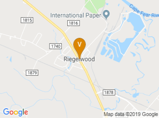 map of Riegelwood Baptist Church