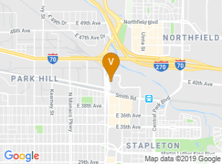 map of Courtyard by Marriott Denver Central Park