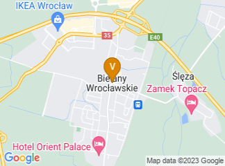 map of Q Hotel Plus Wrocław Bielany