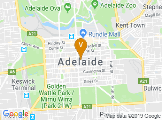 map of Crowne Plaza Adelaide, an IHG Hotel