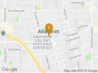 map of Anaheim City Prosecution Office