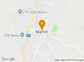 map of Hotel Turiec as Martin Slovakia