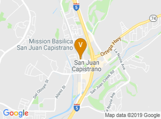 map of Mission San Juan Capistrano, Landmark, Chapel, Museum and Gardens