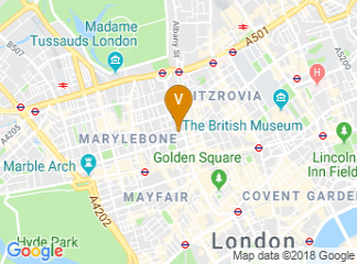 map of The Langham, London