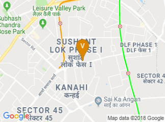 map of Courtyard by Marriott Gurugram Downtown