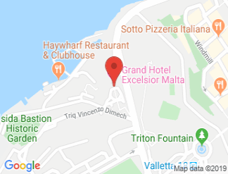 map of Grand Hotel Excelsior Malta