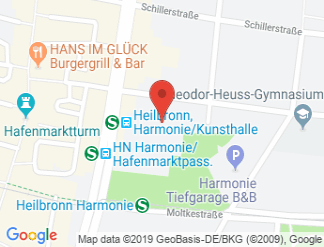 map of Konzert- und Kongresszentrum Harmonie