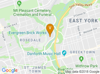 map of Evergreen Brick Works