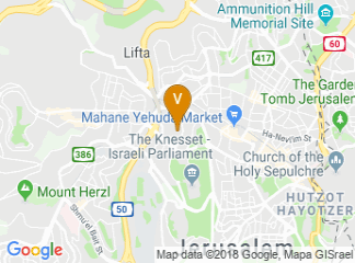 map of Crowne Plaza Jerusalem