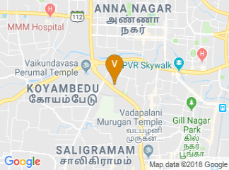 map of JP Hotel Chennai