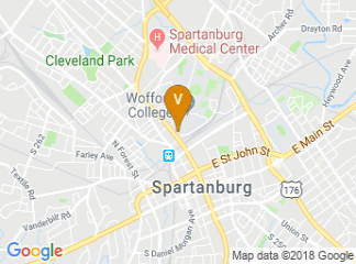 map of Spartanburg Memorial Auditorium