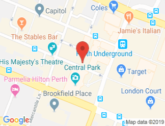 map of Holiday Inn Perth City Centre