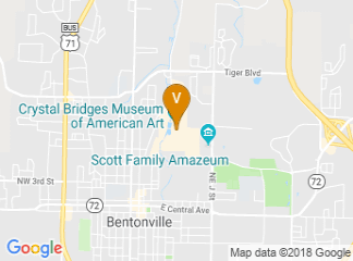 map of Crystal Bridges Museum of American Art