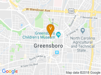 map of Greensboro Marriott Downtown