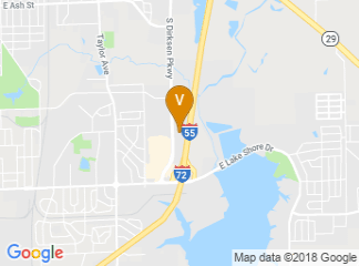 map of Crowne Plaza Springfield