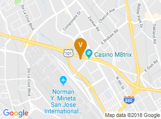 map of DoubleTree by Hilton Hotel San Jose