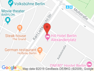 map of H4 Hotel Berlin Alexanderplatz