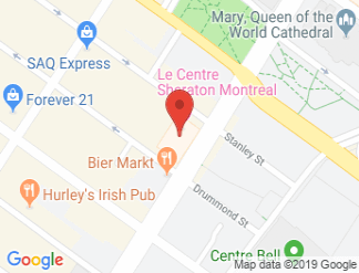 map of Le Centre Sheraton Montreal Hotel