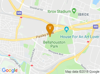 map of Glasgow Club Bellahouston