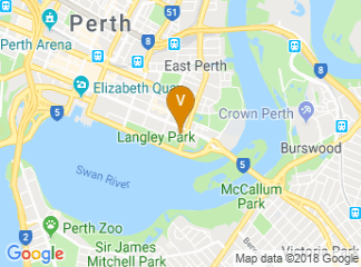 map of Hyatt Regency Perth