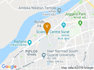map of Sardar Vallabhbhai National Institute of Technology