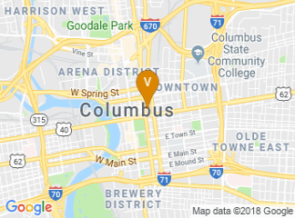 map of Renaissance Columbus Downtown Hotel