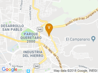 map of Holiday Inn Queretaro Zona Diamante