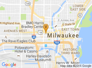 map of Milwaukee Convention Center