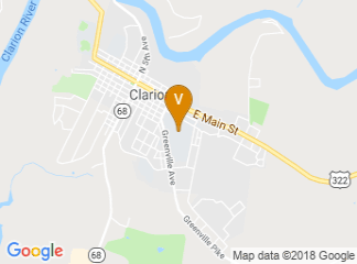 map of Clarion University