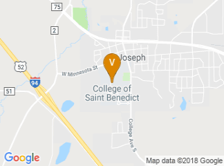 map of College of Saint Benedict
