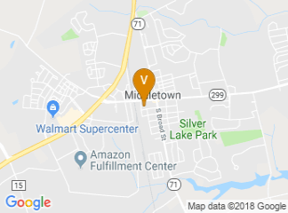 map of Middletown Memorial Hall