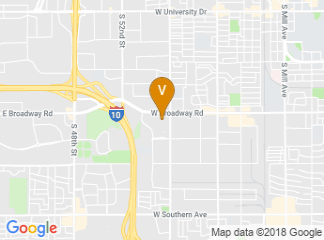 map of DoubleTree by Hilton Phoenix Tempe