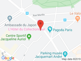 map of Hotel du Collectionneur