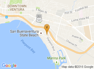 map of Ventura Beach Marriot