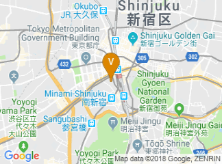 map of Hotel Sunroute Plaza Shinjuku