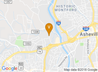 map of Crowne Plaza Asheville