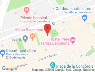 map of Hilton Barcelona