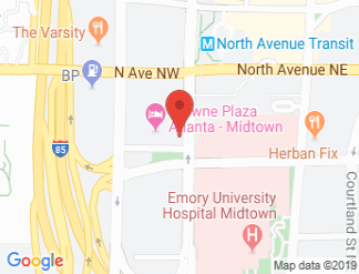 map of Crowne Plaza Atlanta - Midtown