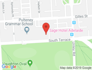 map of Sage Hotel Adelaide