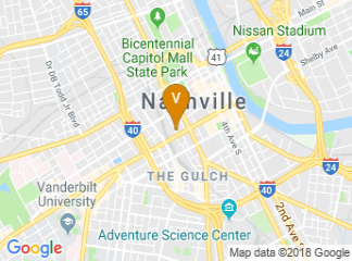 map of Holiday Inn Express Nashville-Downtown