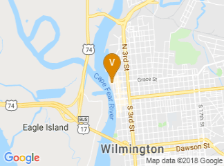 map of Hilton Wilmington Riverside