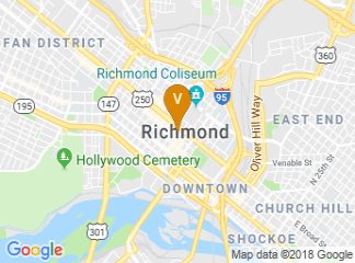 map of Hilton Richmond Downtown