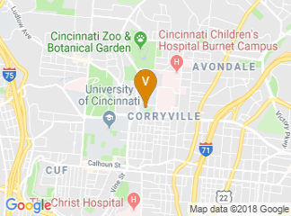 map of Kingsgate Marriott Conference Center at the University of Cincinnati