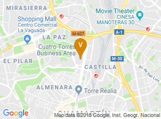 map of Hotel Eurostars Madrid Tower