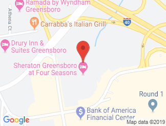 map of Sheraton Greensboro at Four Seasons