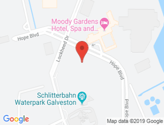 map of Moody Gardens Hotel Spa and Convention Center