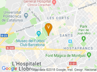 map of Hotel NH Barcelona Stadium