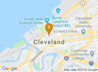 map of Hilton Cleveland Downtown