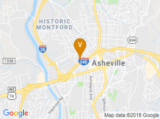 map of Asheville Visitor Center