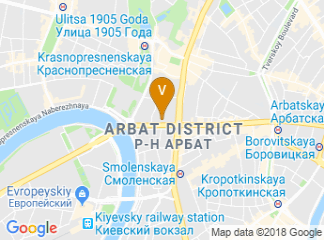 map of Moscow Marriott Hotel Novy Arbat
